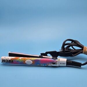 Hot Tools Mini Straightener White Color Splash Tested Works